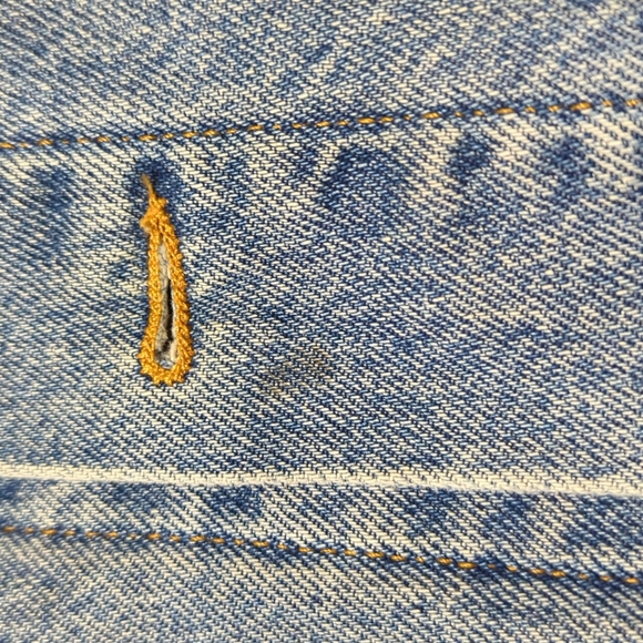 🎉HP Vtg Men's Levi's Trucker Jacket Denim Fleece Lining 100% Cotton USA 80's L - Picture 15 of 15